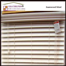 50mm foamwood slats ladder string cord tilter low profile metal headrail faux wood venetian blinds